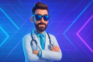 3D Arzt Medizin Comic